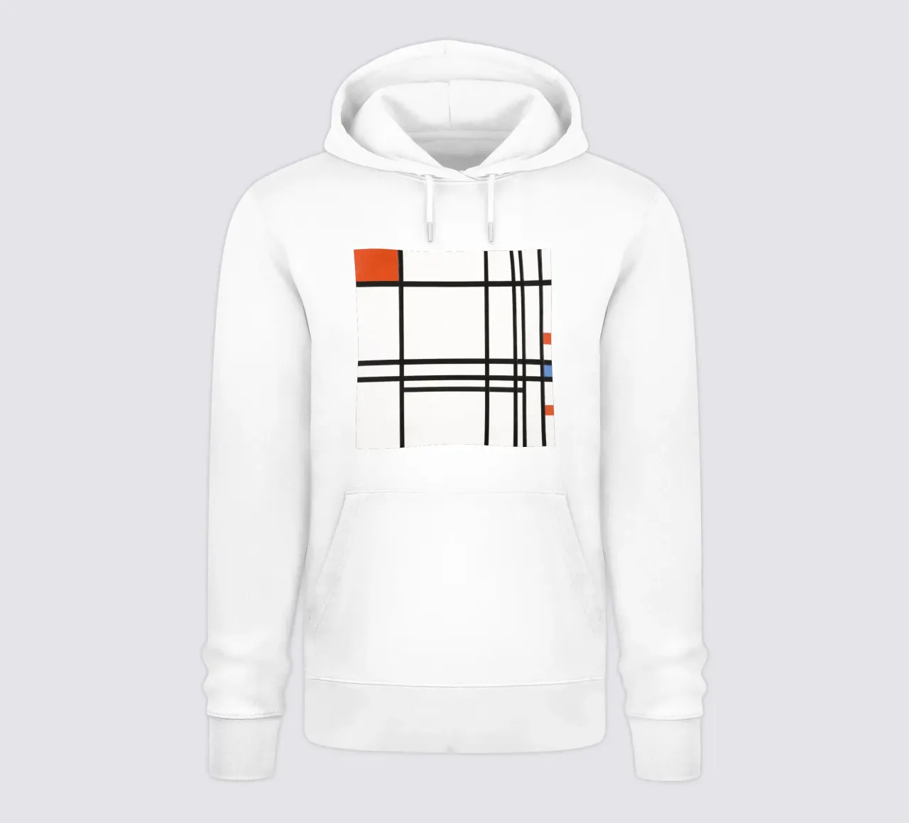 Astrazione di Piet Mondrian felpa con cappuccio da Venus Art