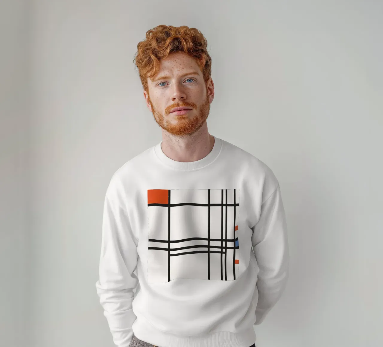 Astrazione di Piet Mondrian felpa da Venus Art