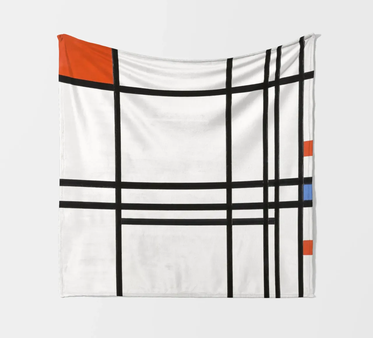 Astrazione di Piet Mondrian coperta in pile da Venus Art