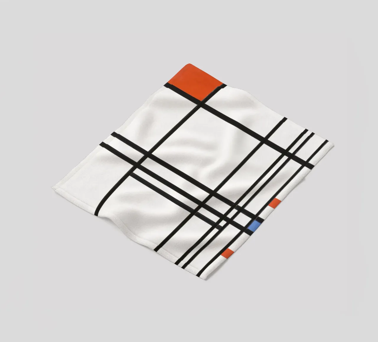 Astrazione di Piet Mondrian coperta in pile da Venus Art