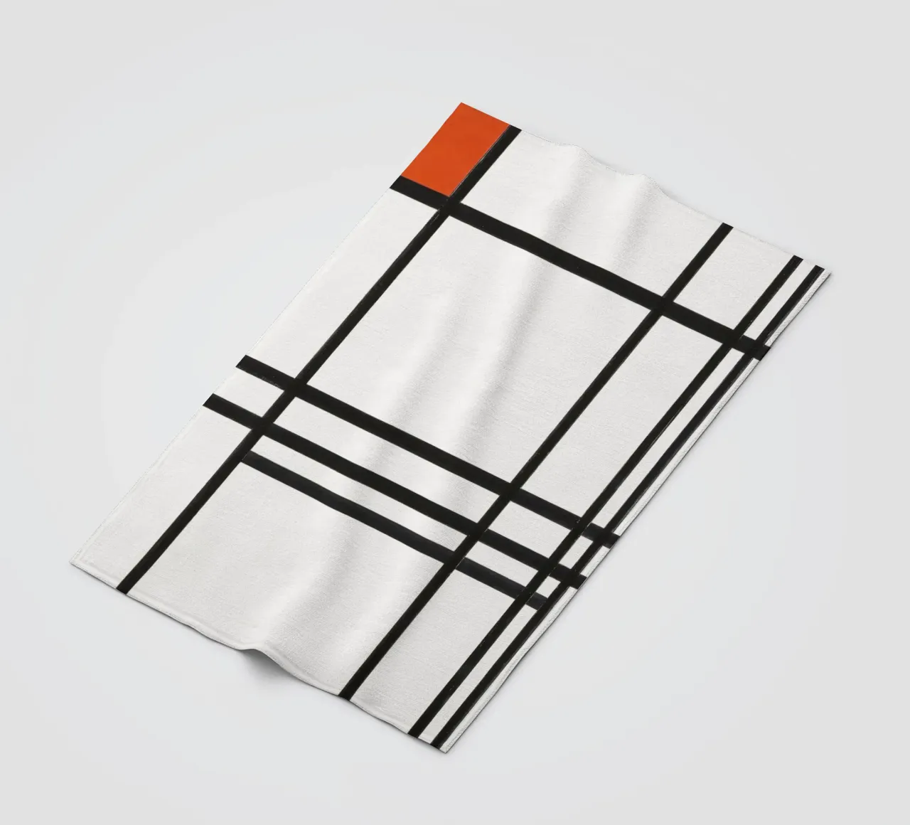 Astrazione di Piet Mondrian coperta in pile da Venus Art