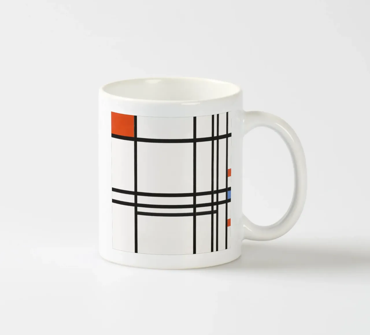 Astrazione di Piet Mondrian tazza in ceramica da Venus Art