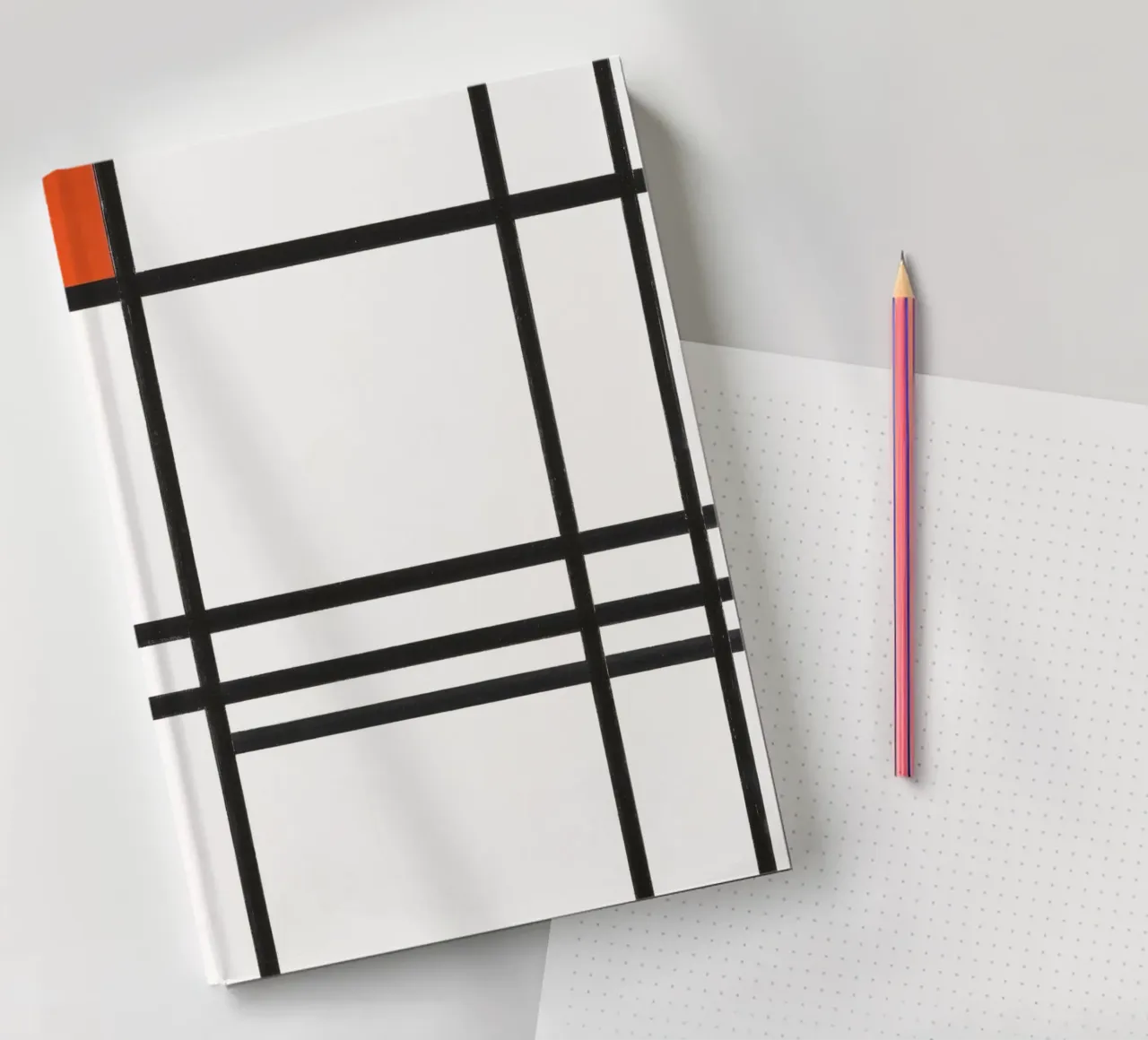 Abstraction by Piet Mondrian notebook by Venus Art
