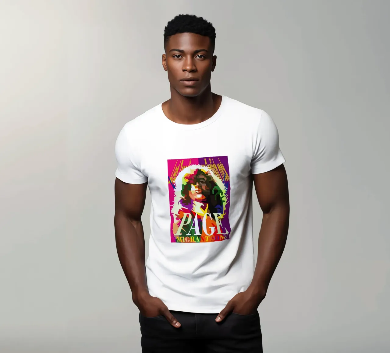 Jimmy Page chitarrista dei Led Zeppelin WPAP Trending Now t-shirt da Artkreator