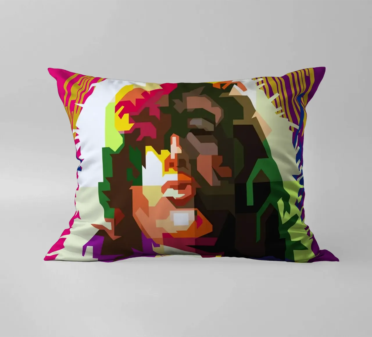 Jimmy Page chitarrista dei Led Zeppelin WPAP Trending Now cuscino da Artkreator