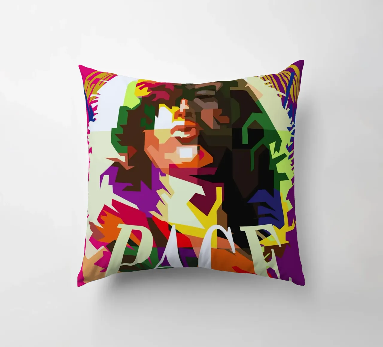 Jimmy Page chitarrista dei Led Zeppelin WPAP Trending Now cuscino da Artkreator