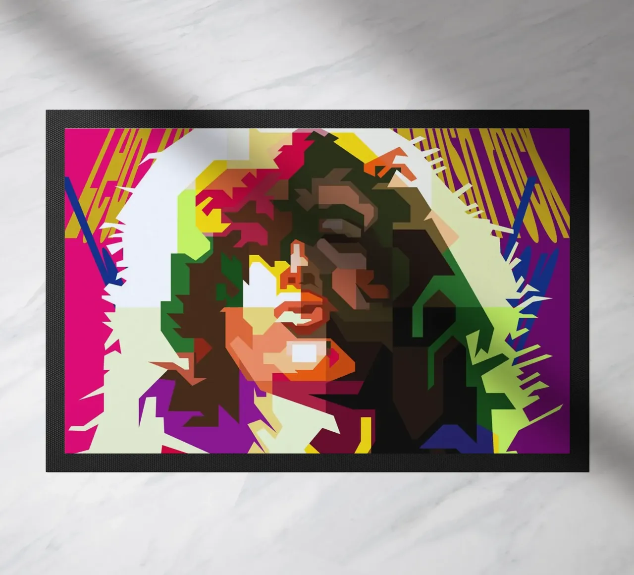 Jimmy Page chitarrista dei Led Zeppelin WPAP Trending Now zerbino da Artkreator
