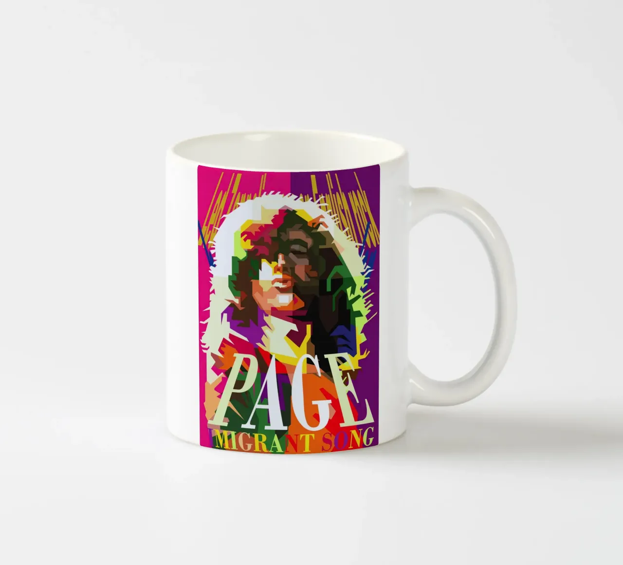 Jimmy Page chitarrista dei Led Zeppelin WPAP Trending Now tazza in ceramica da Artkreator