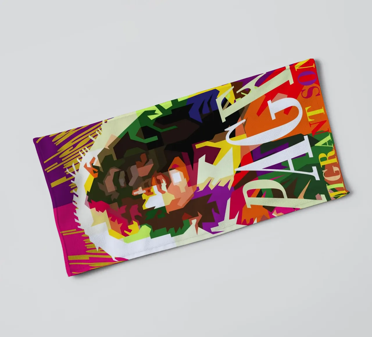 Jimmy Page chitarrista dei Led Zeppelin WPAP Trending Now asciugamano da bagno da Artkreator