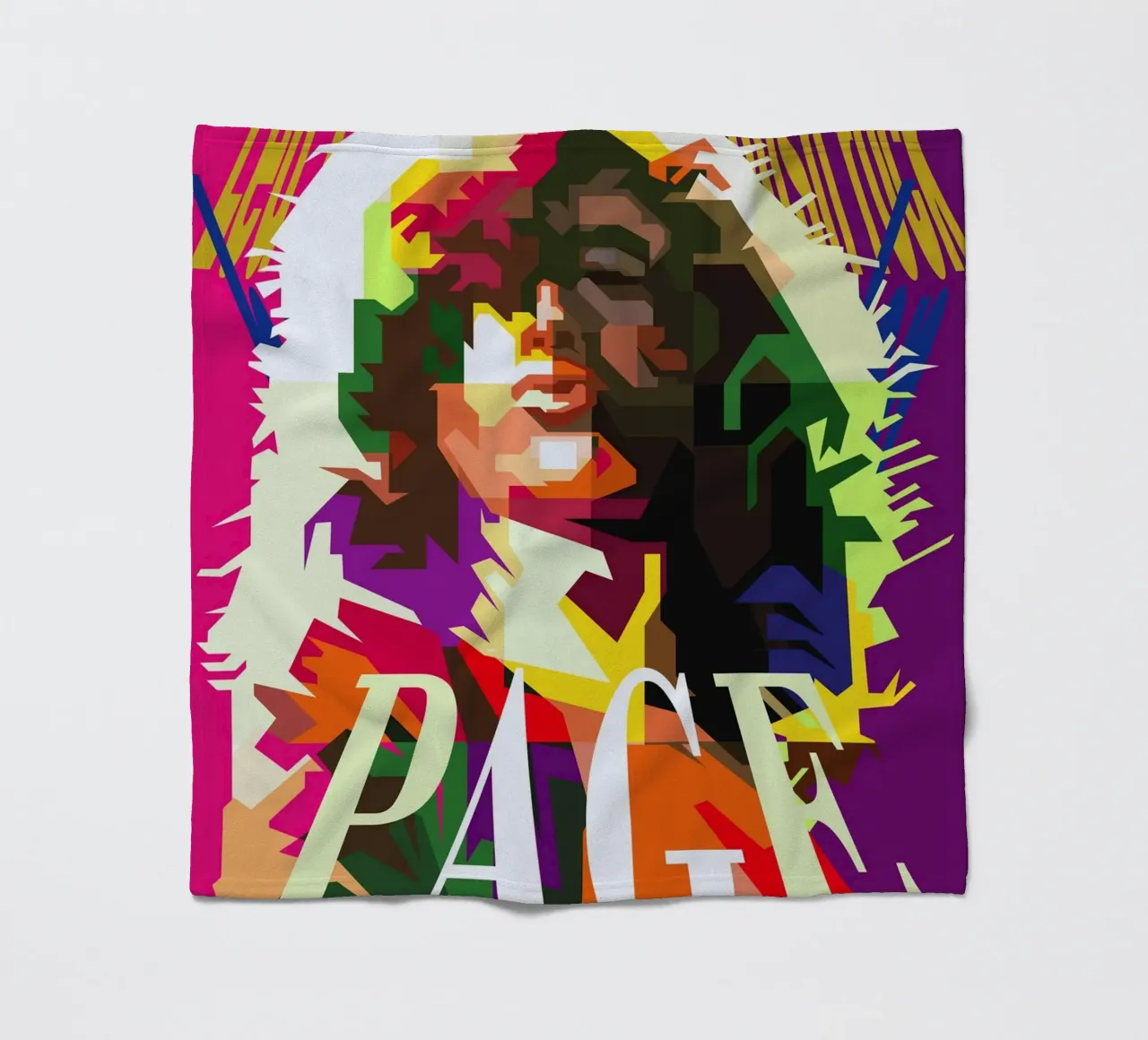 Jimmy Page chitarrista dei Led Zeppelin WPAP Trending Now coperta in pile da Artkreator