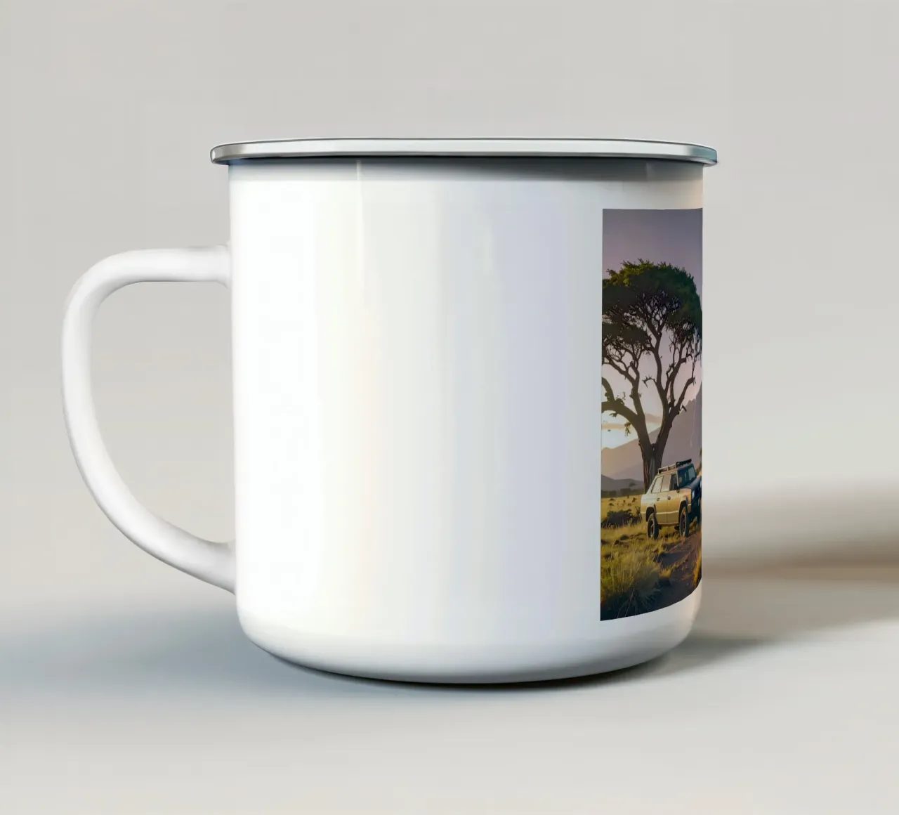SAVANE AVEC LION. Nature tazza in smalto da Thierry vobmann photography