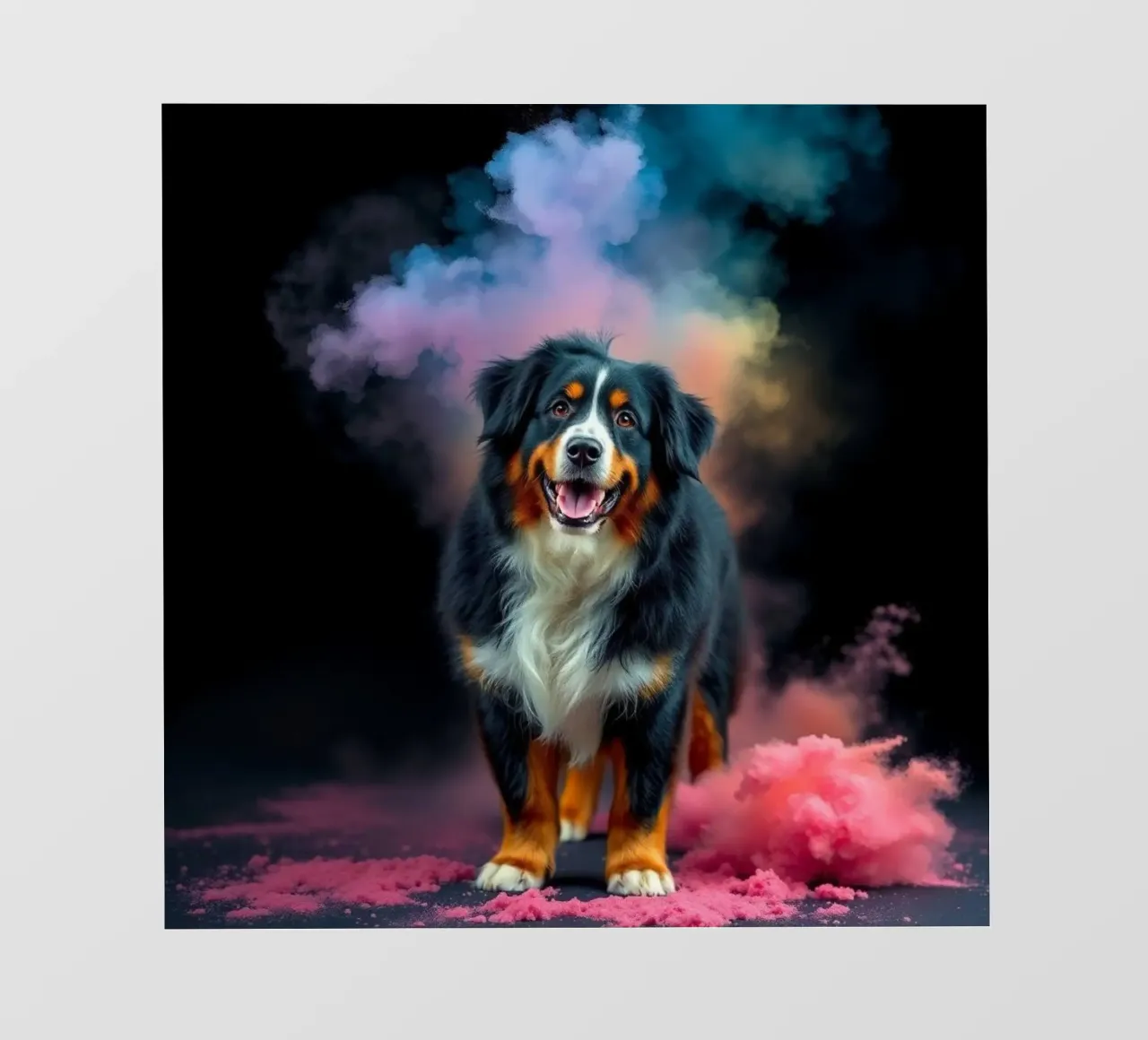 The colorful Bernese Mountain Dog #150 backlit film by Yumis.Beargang.and.Me