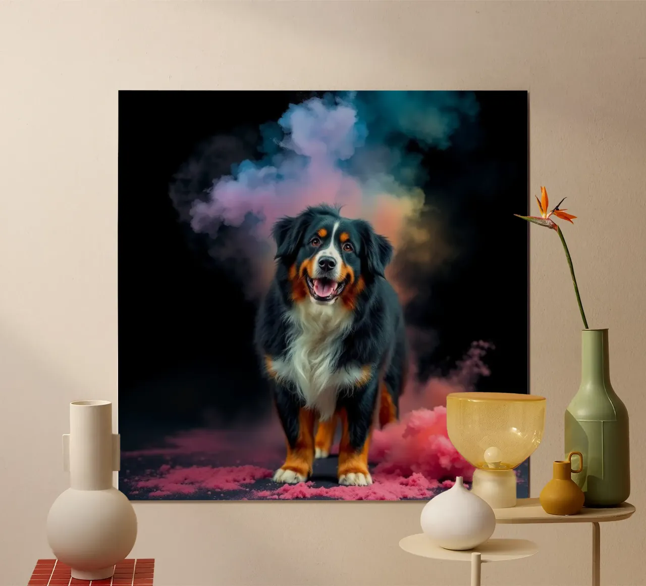 The colorful Bernese Mountain Dog #150 hahnemühle by Yumis.Beargang.and.Me
