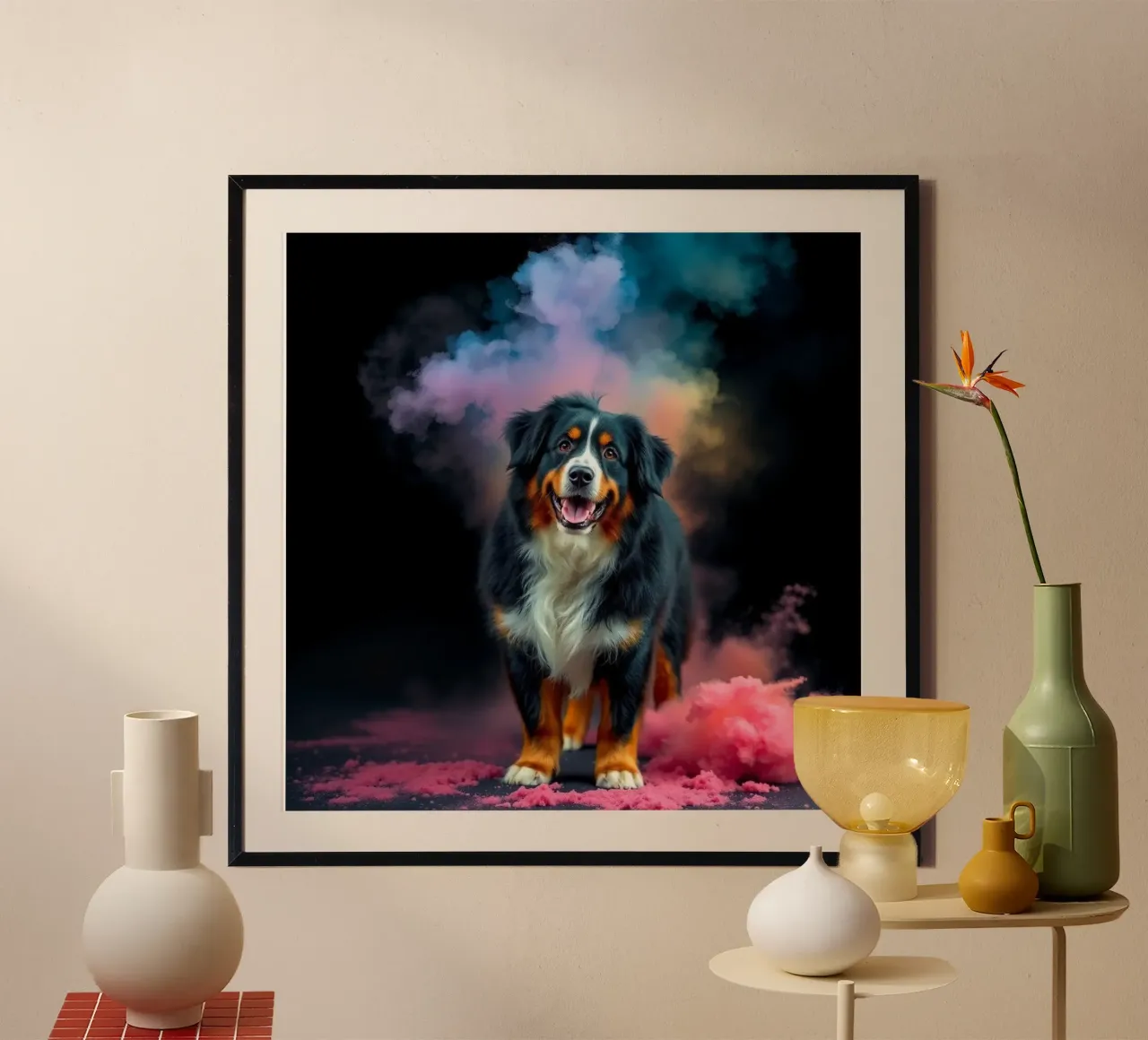 The colorful Bernese Mountain Dog #150 hahnemühle by Yumis.Beargang.and.Me