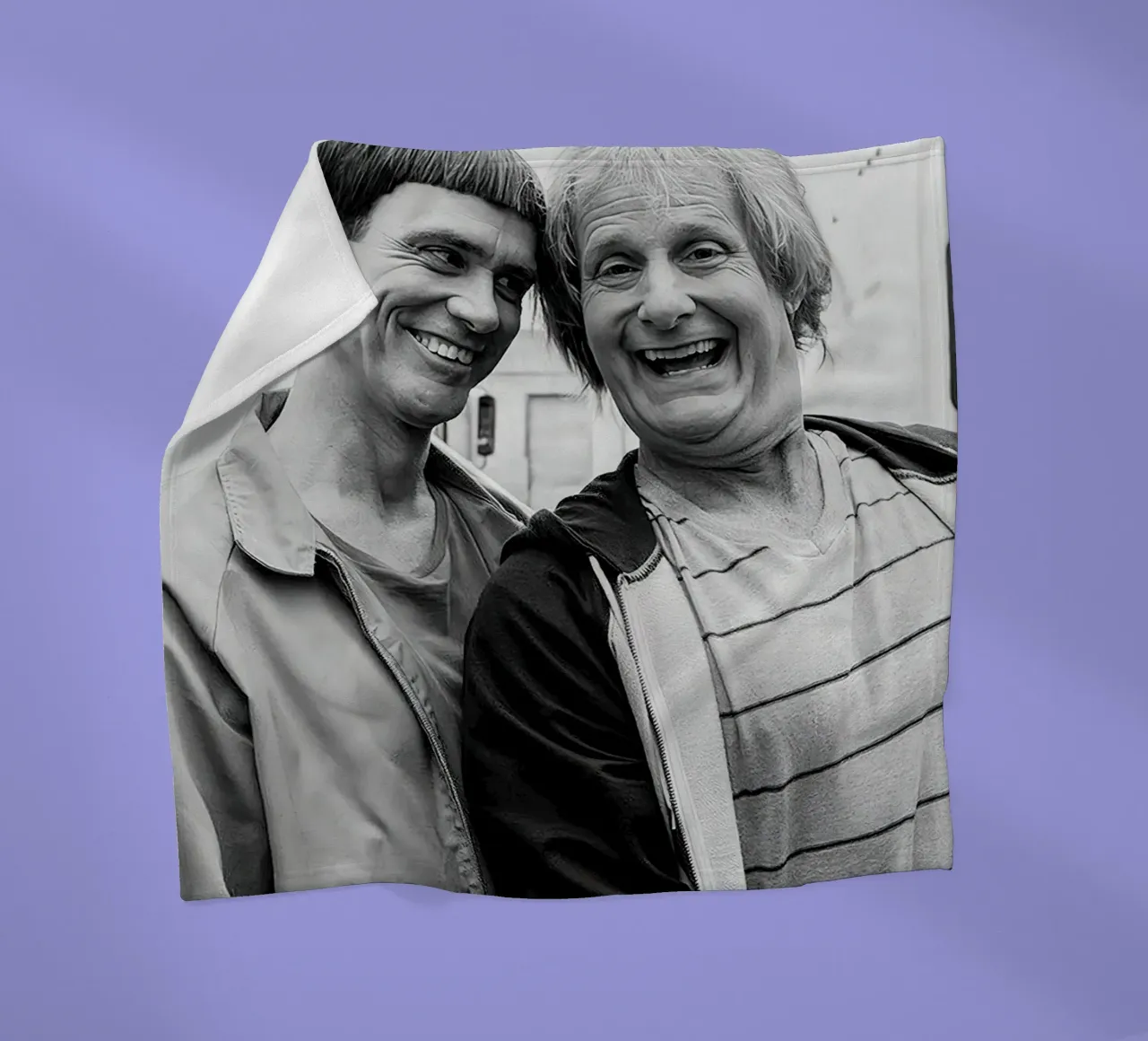 Jim Carrey & Jeff Daniels Vintage fleece blanket by Beth Pop Culture