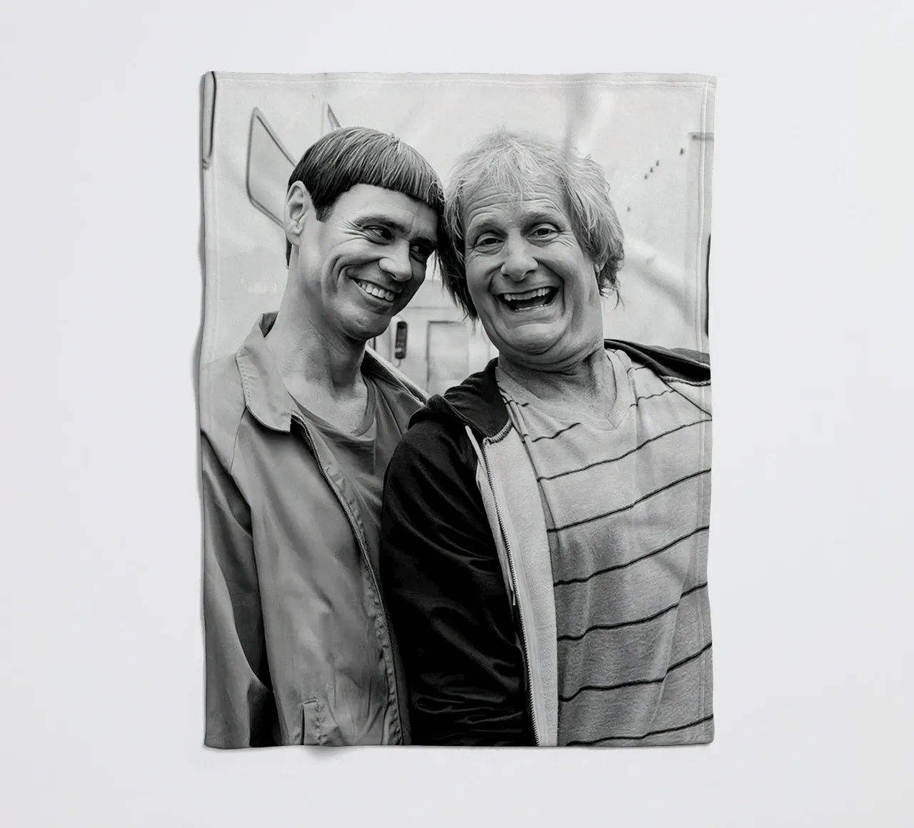 Jim Carrey & Jeff Daniels Vintage fleece blanket by Beth Pop Culture