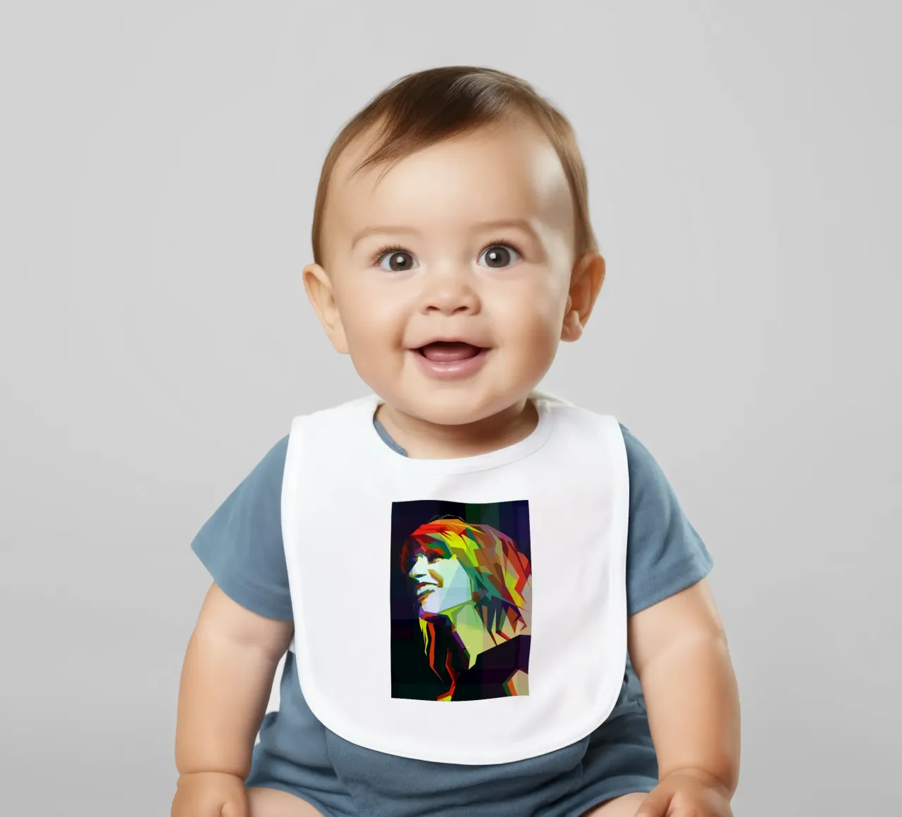 Hayley Williams Paramore Singer WPAP Trending Now baby bib by Artkreator