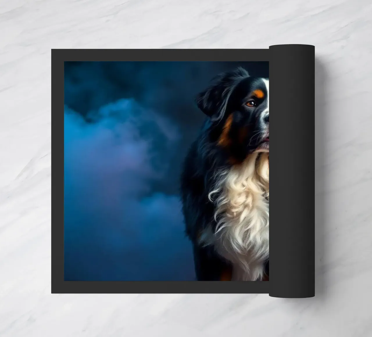 The colorful Bernese Mountain Dog #152 doormat by Yumis.Beargang.and.Me