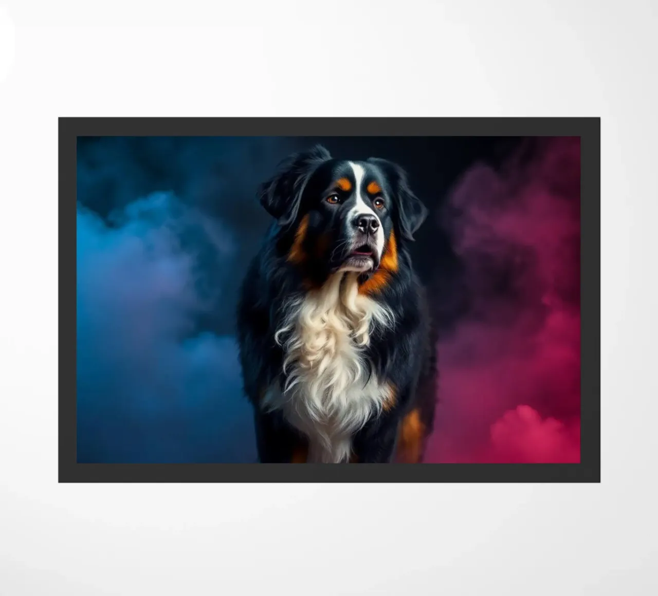 The colorful Bernese Mountain Dog #152 doormat by Yumis.Beargang.and.Me