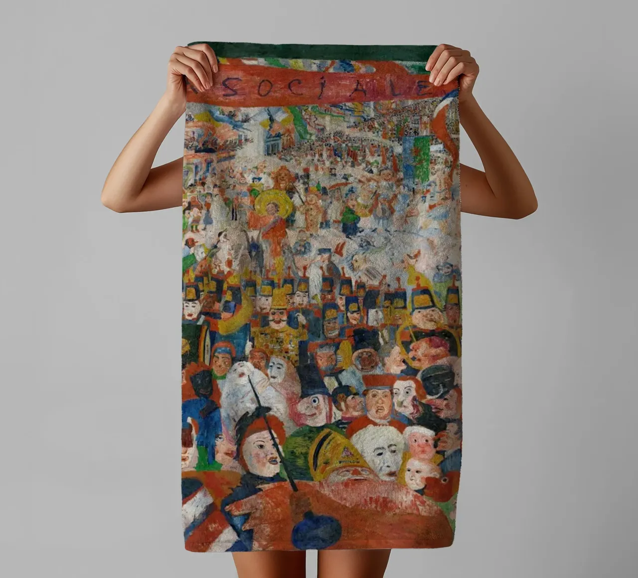 Christ's Entry Into Brussels in 1889 - James Ensor Art Print towel by Venus Art