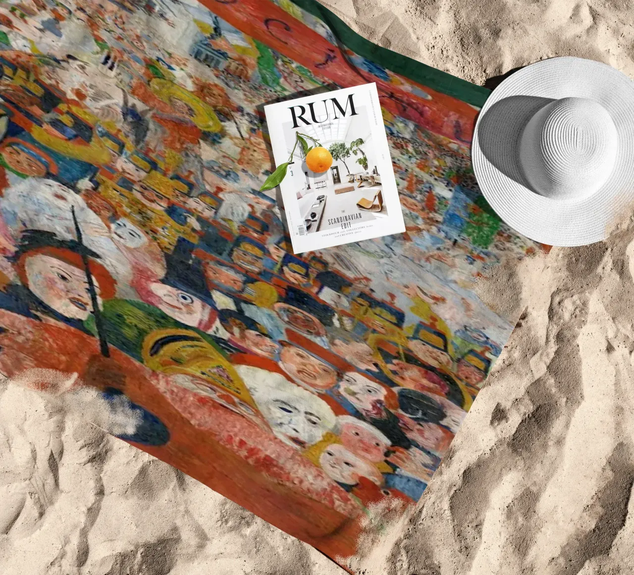 Christ's Entry Into Brussels in 1889 - James Ensor Art Print beach towel by Venus Art