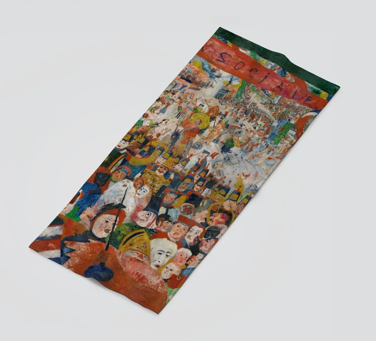 Christ's Entry Into Brussels in 1889 - James Ensor Art Print beach towel by Venus Art