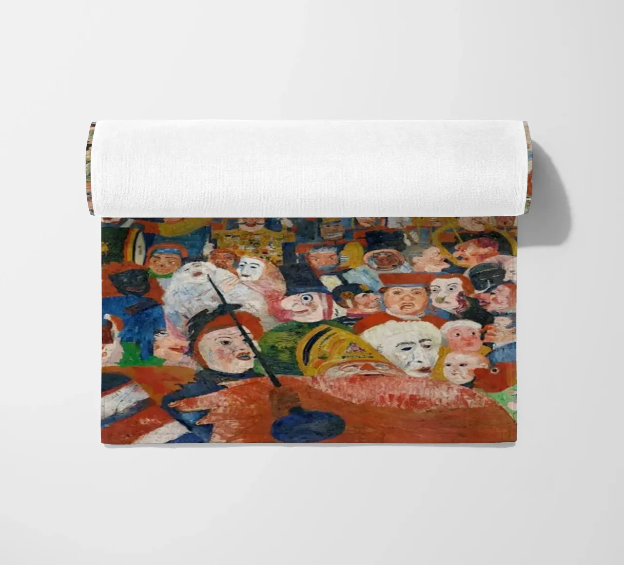 Christ's Entry Into Brussels in 1889 - James Ensor Art Print beach towel by Venus Art