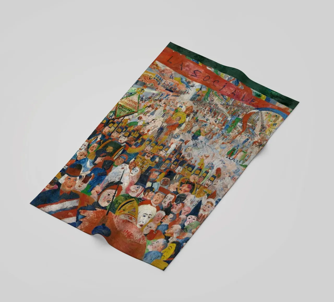 Christ's Entry Into Brussels in 1889 - James Ensor Art Print beach towel by Venus Art