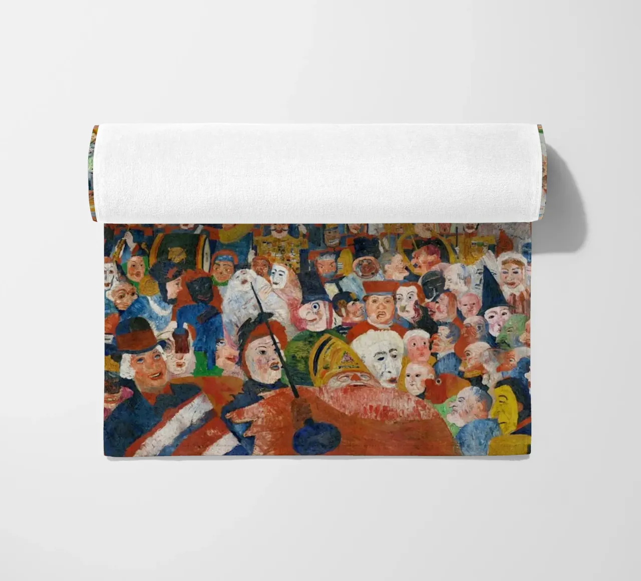Christ's Entry Into Brussels in 1889 - James Ensor Art Print beach towel by Venus Art
