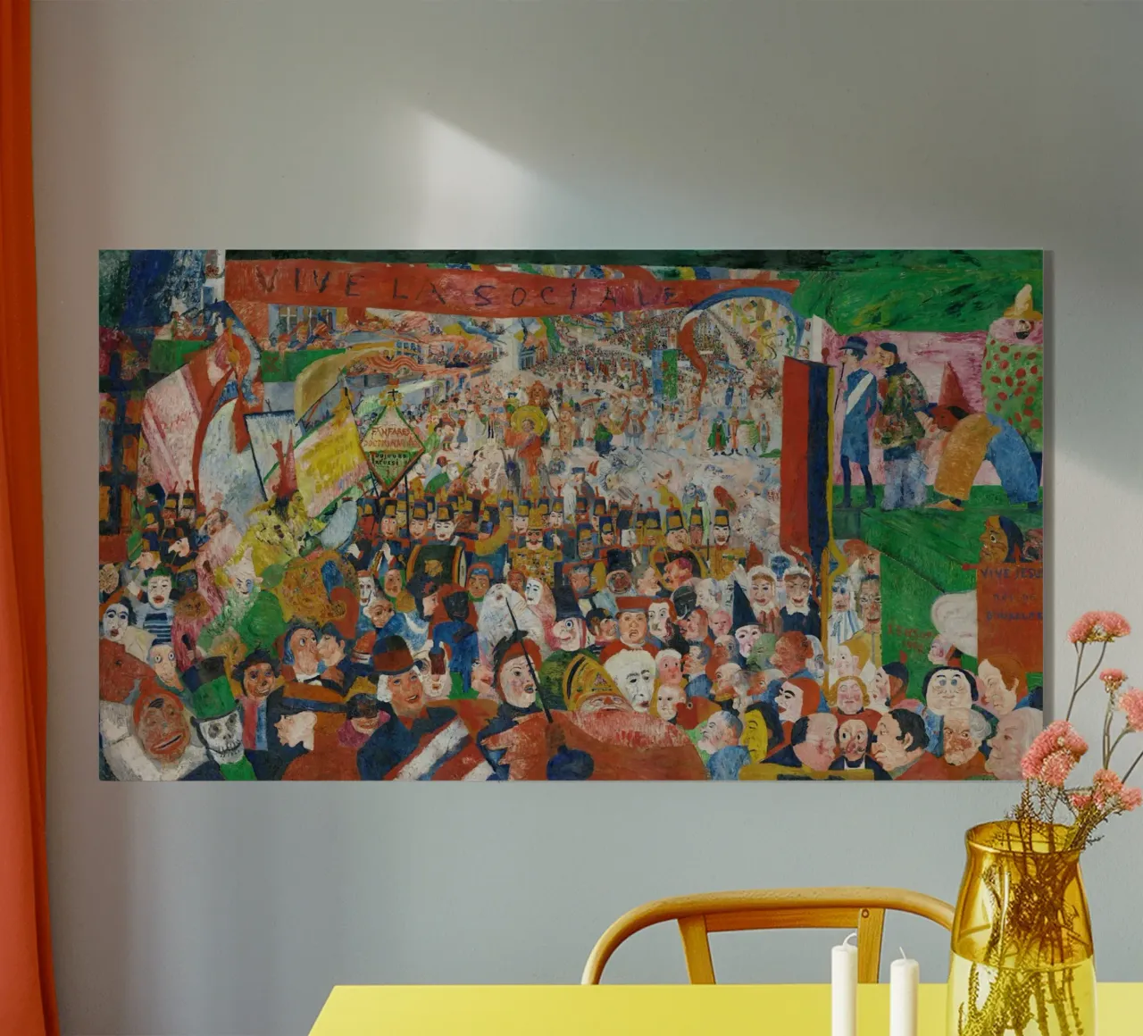 Entrada de Cristo en Bruselas en 1889 - James Ensor Art Print metacrilato de Venus Art