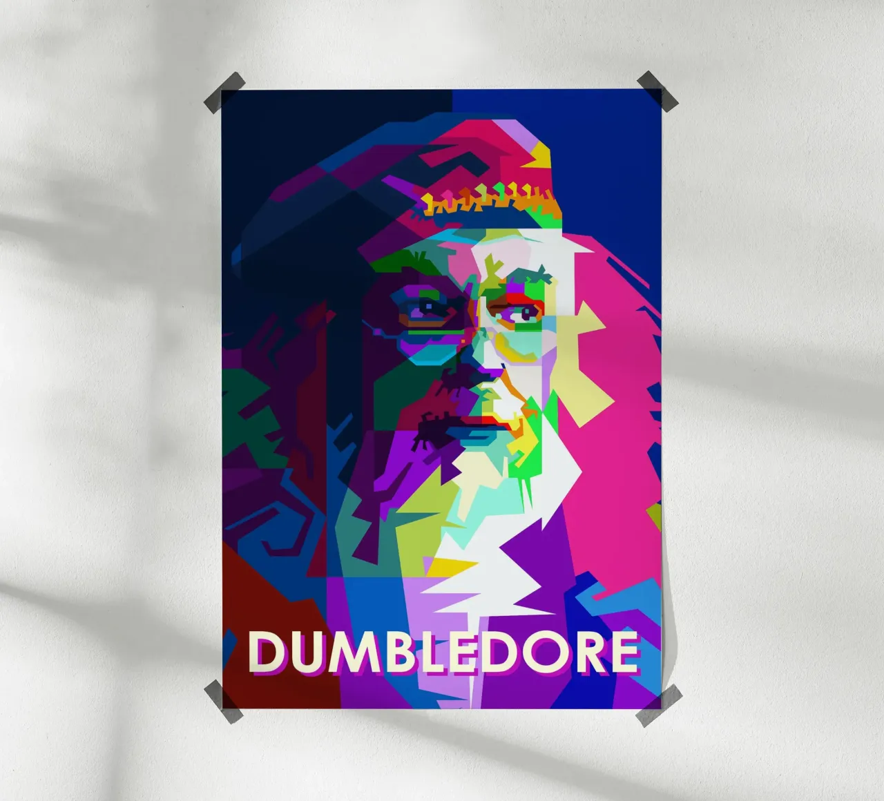 Silente Film Personaggi WPAP Trending Now poster con telaio in legno da Artkreator