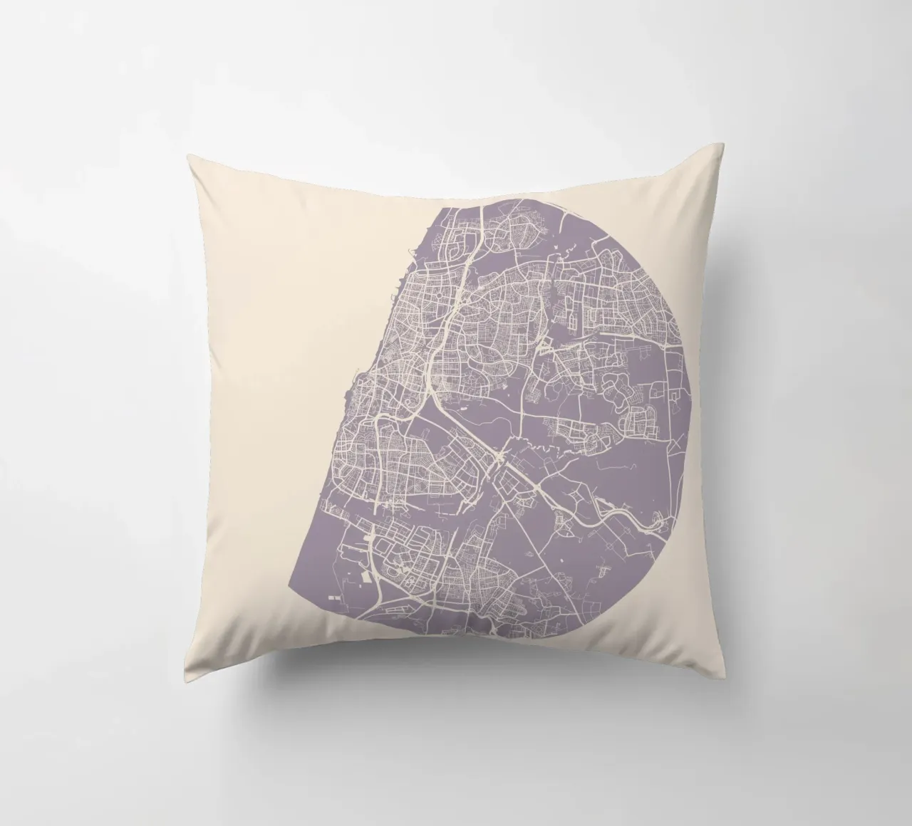 Tel Aviv  Half Circle View - City Circles cuscino da MOOODZART