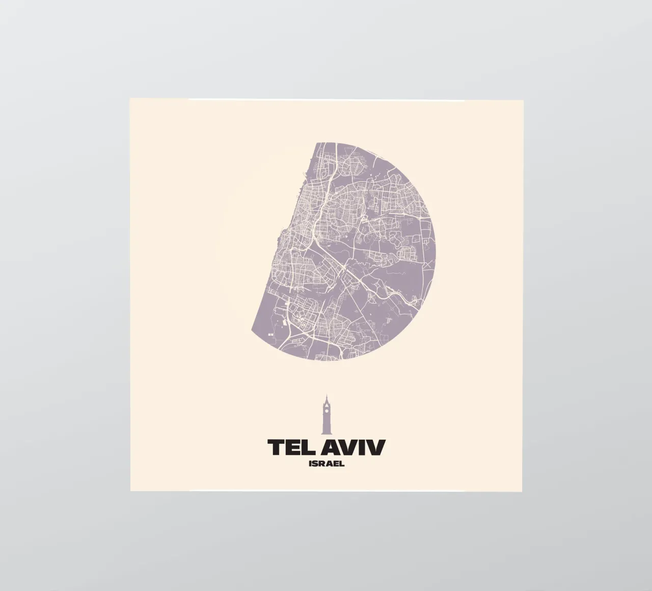 Tel Aviv  Half Circle View - City Circles adesivo da MOOODZART