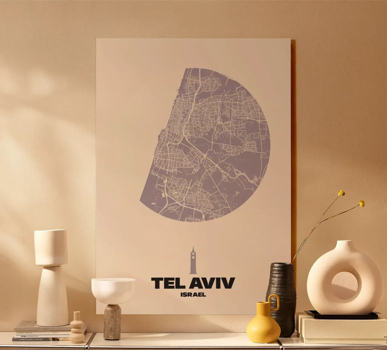 Tel Aviv  Half Circle View - City Circles plexiglass da MOOODZART