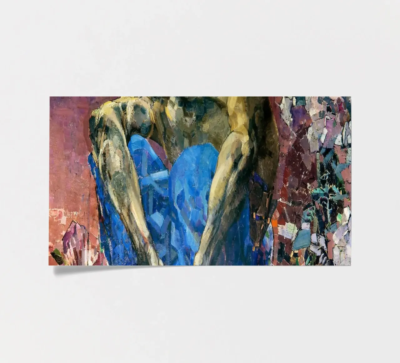 Sitzender Dämon (1890) - Mikhail Vrubel Kunstdruck Stickerbogen von Venus Art