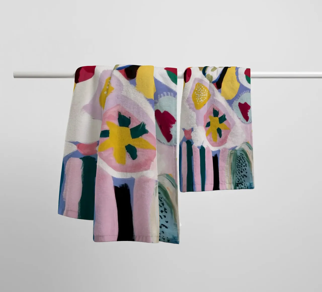 Roseate U-Form Echoes asciugamano da bagno da Sublime Layers
