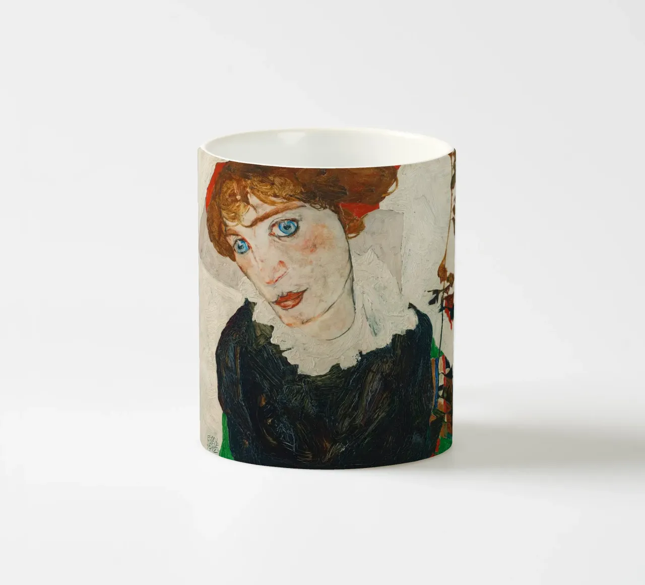 Portrait of Wally Neuzil (1912) - Egon Schiele Art Print tazza in ceramica da Venus Art