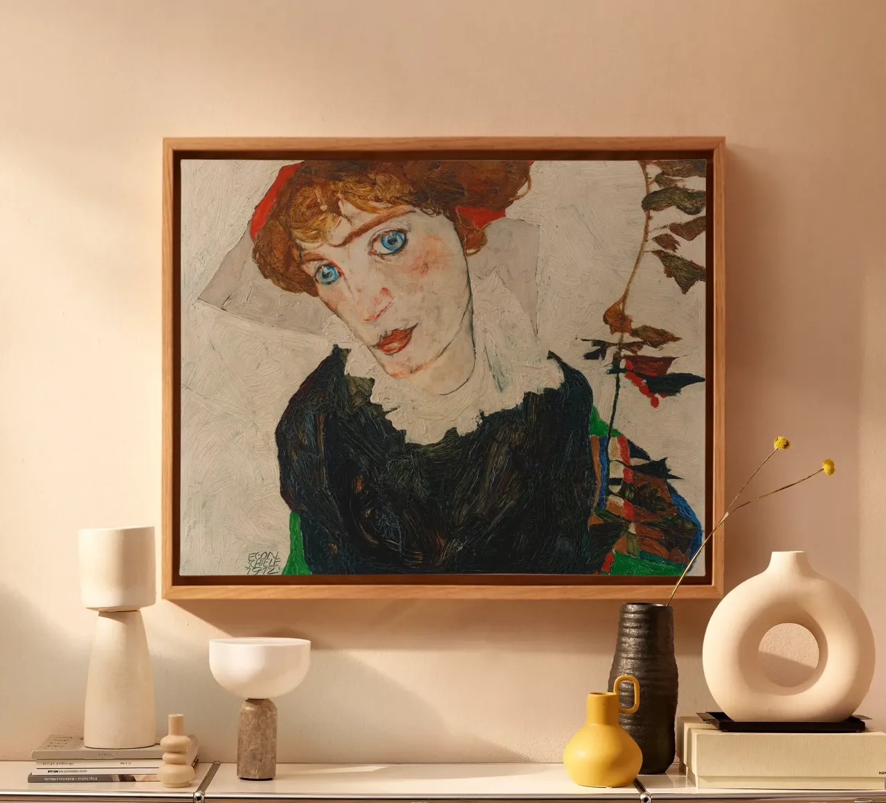 Portrait of Wally Neuzil (1912) - Egon Schiele Art Print tela da Venus Art