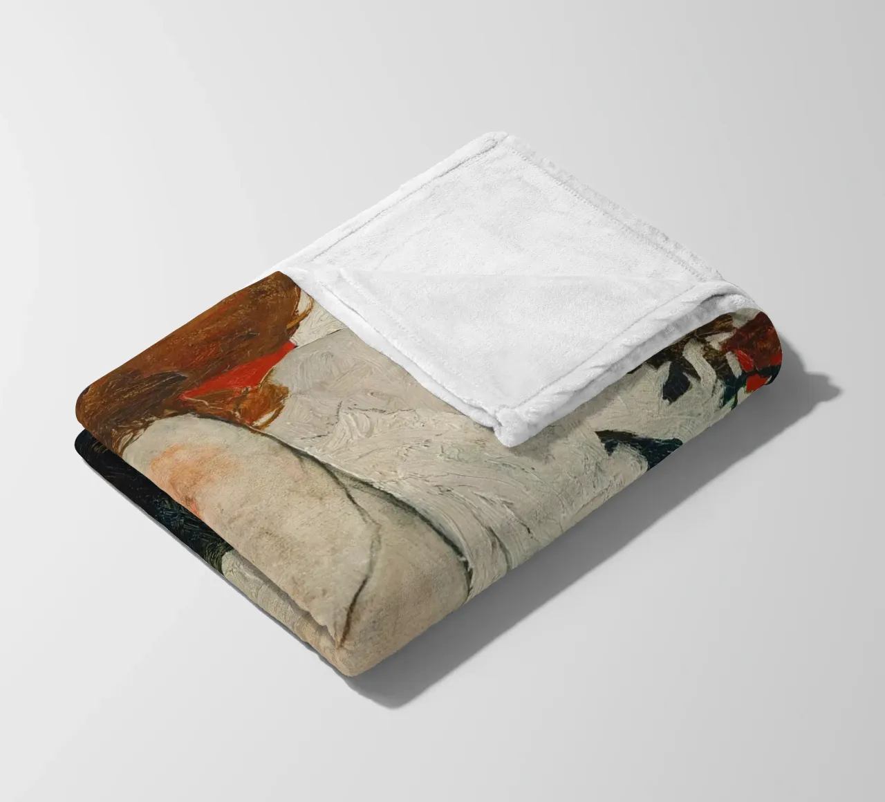 Portrait of Wally Neuzil (1912) - Egon Schiele Art Print coperta in pile da Venus Art