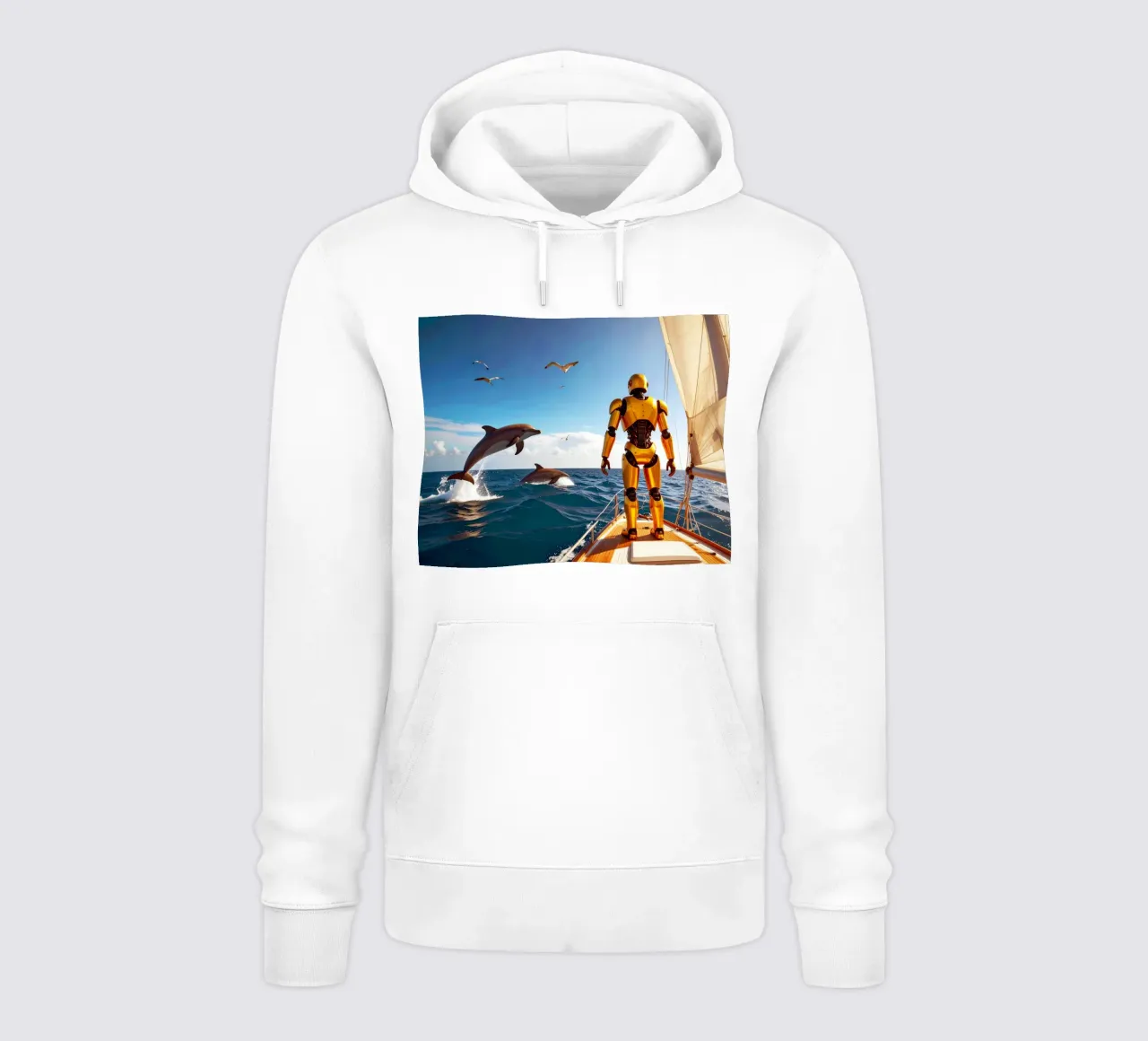 ROBOT SUR UN VOILIER. sudadera con capucha de Thierry vobmann photography
