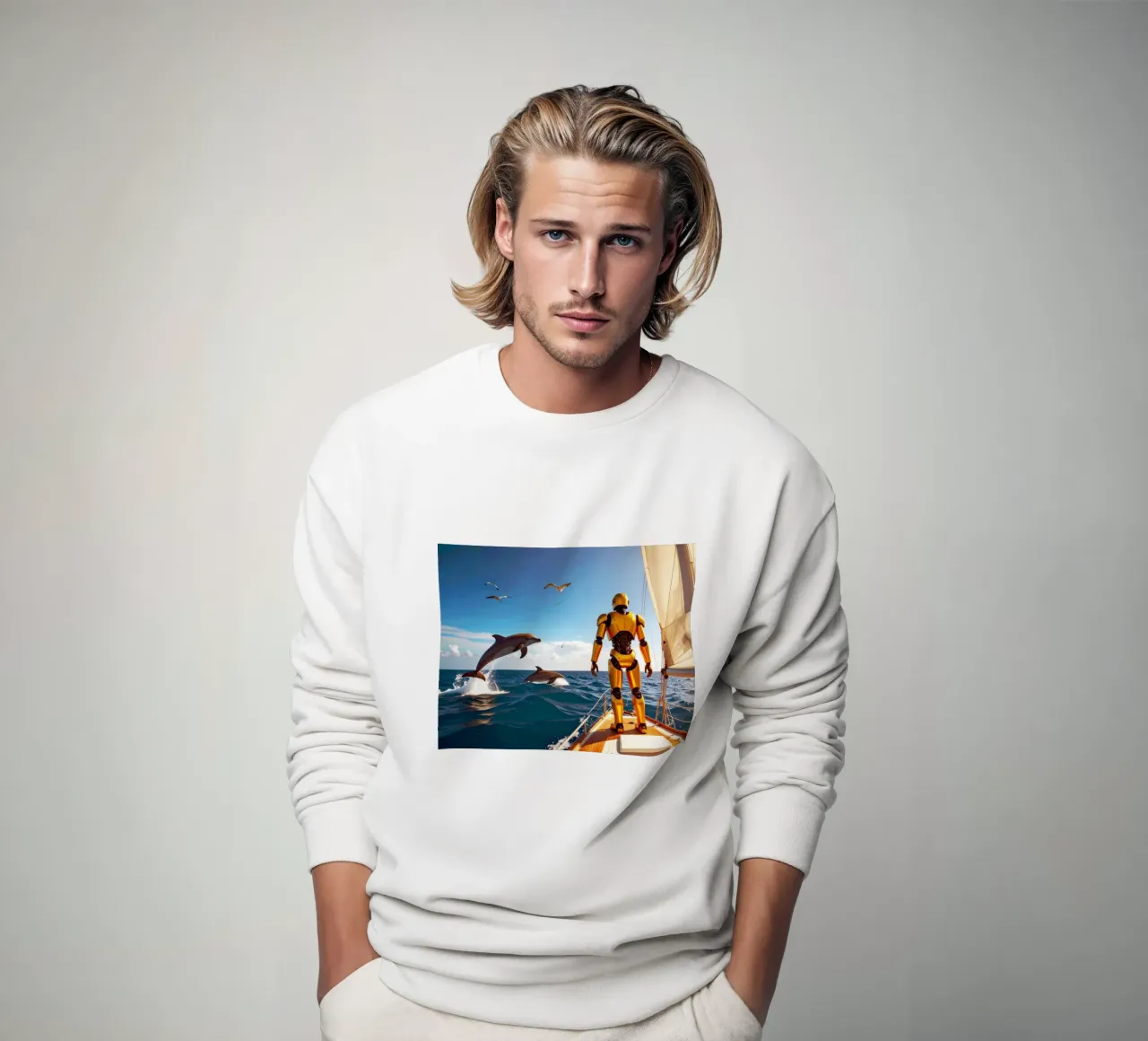 ROBOT SUR UN VOILIER. felpa da Thierry vobmann photography