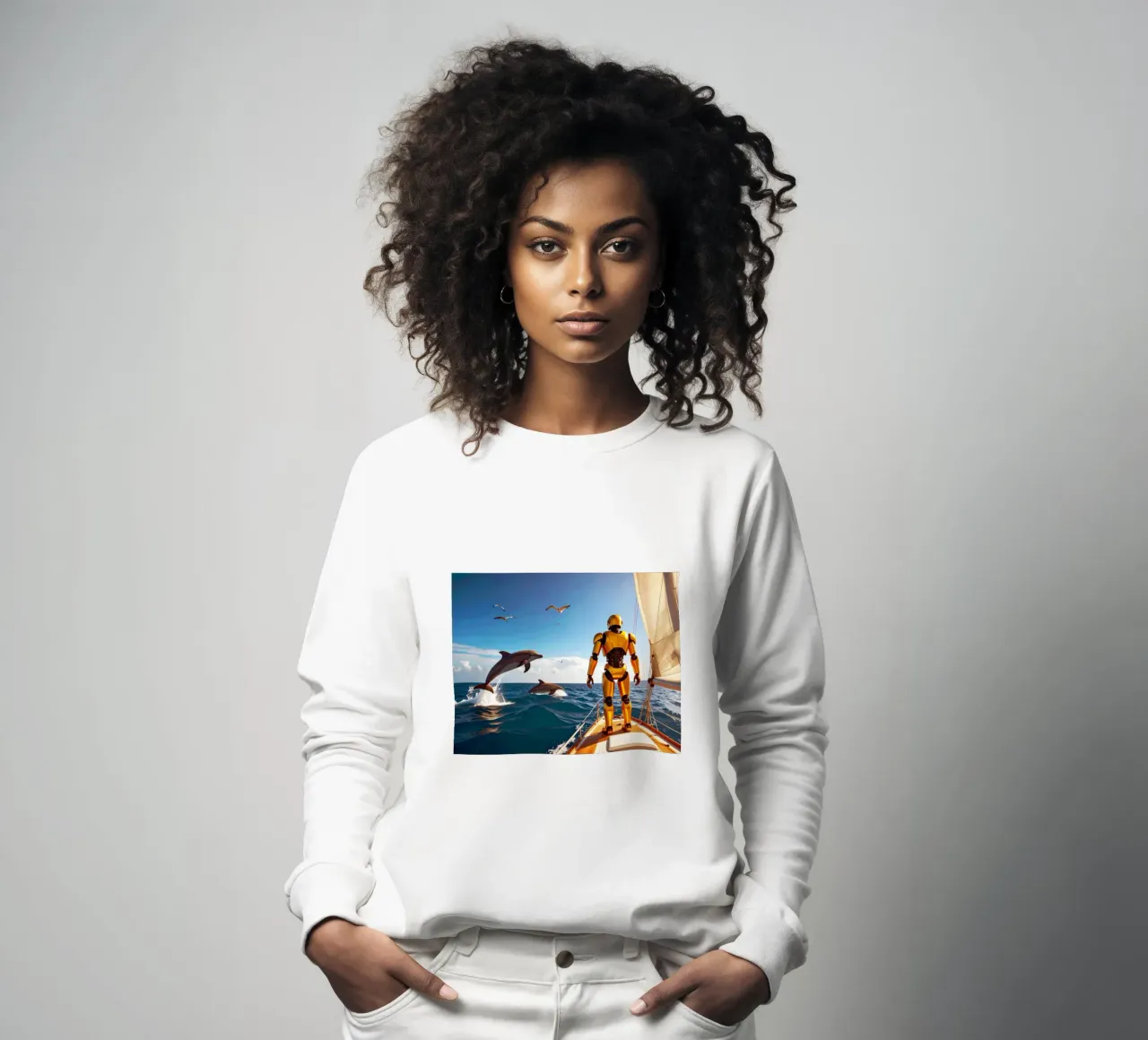 ROBOT SUR UN VOILIER. felpa da Thierry vobmann photography