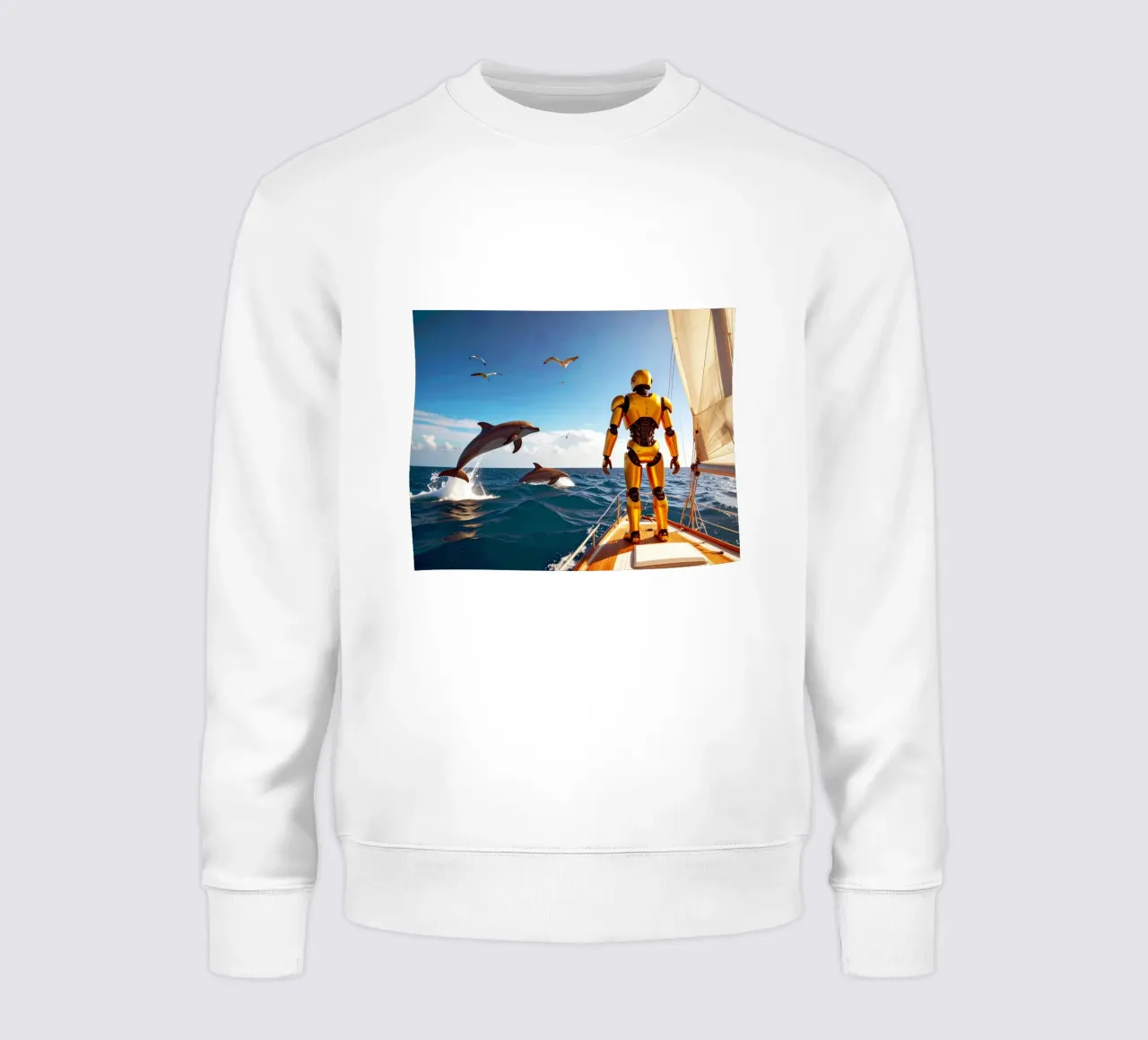ROBOT SUR UN VOILIER. sudadera de Thierry vobmann photography