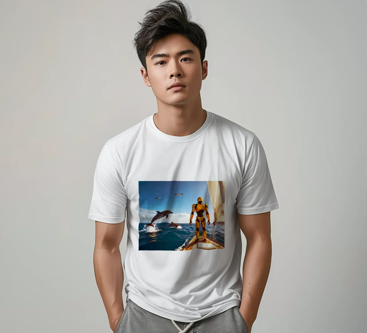 ROBOT SUR UN VOILIER. camiseta de Thierry vobmann photography