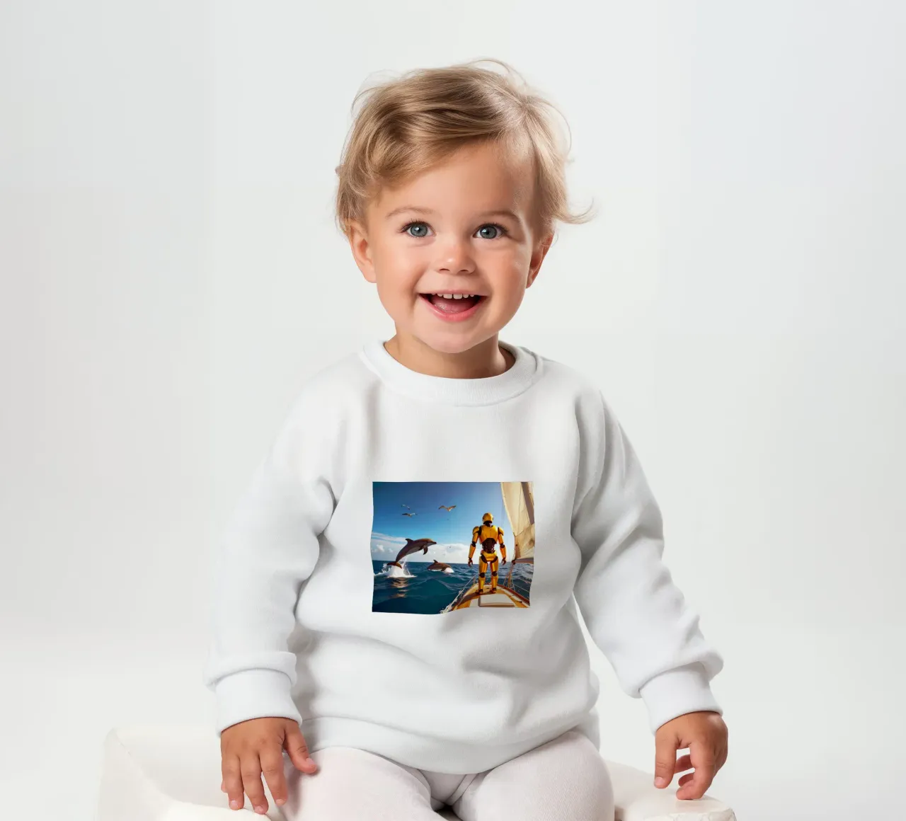 ROBOT SUR UN VOILIER. felpa neonato da Thierry vobmann photography