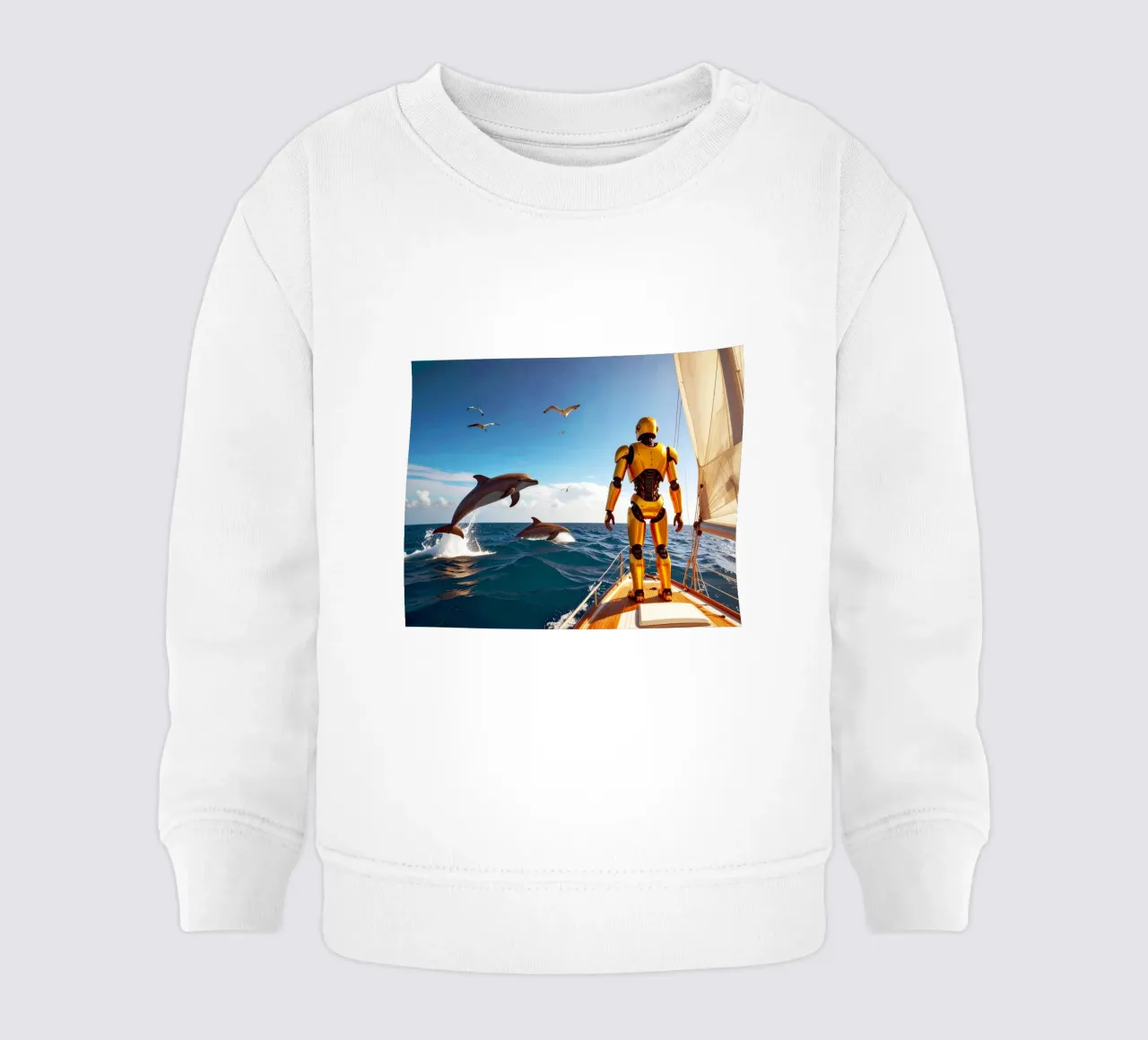 ROBOT SUR UN VOILIER. sudadera de bebé de Thierry vobmann photography