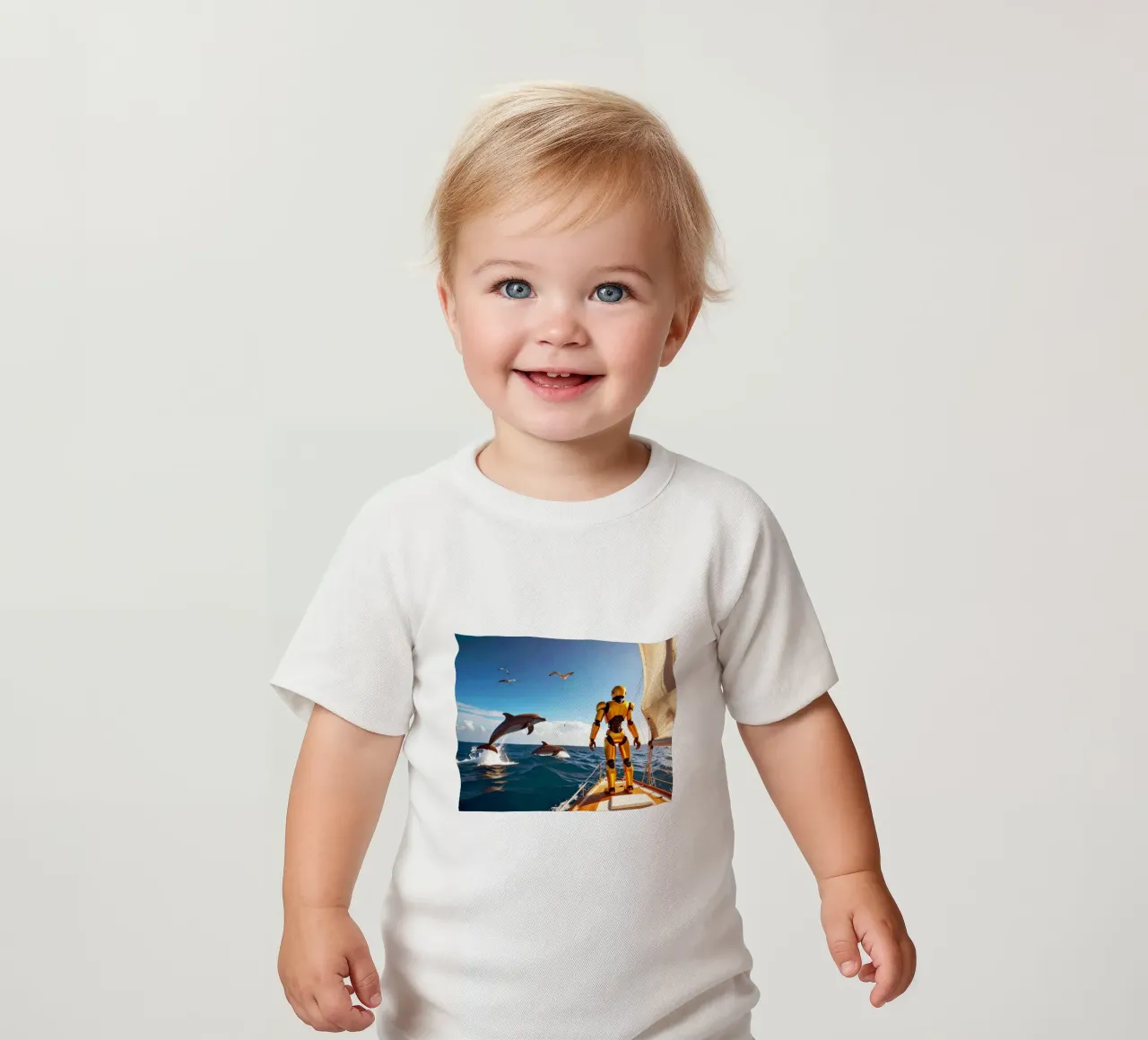 ROBOT SUR UN VOILIER. maglietta neonato da Thierry vobmann photography