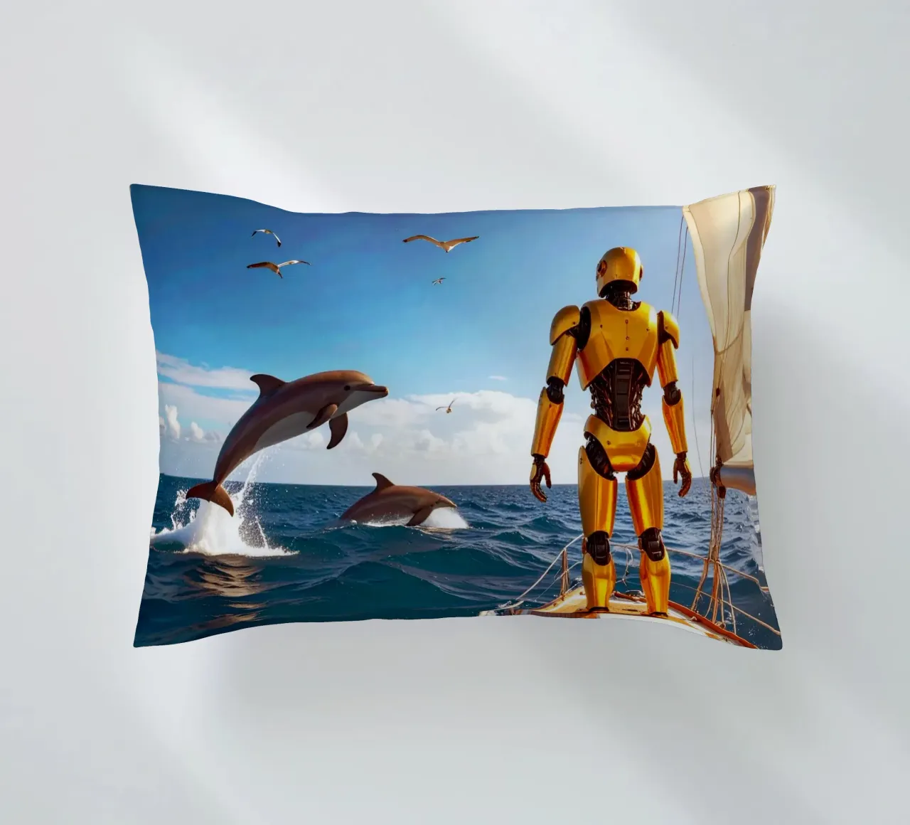 ROBOT SUR UN VOILIER. cuscino da Thierry vobmann photography