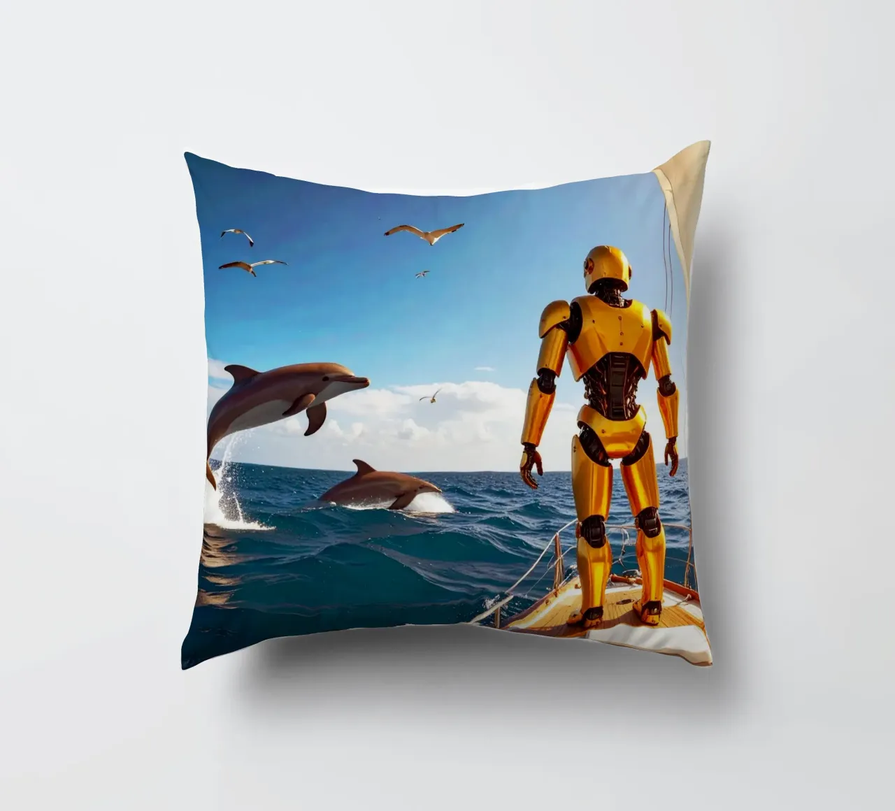 ROBOT SUR UN VOILIER. cuscino da Thierry vobmann photography