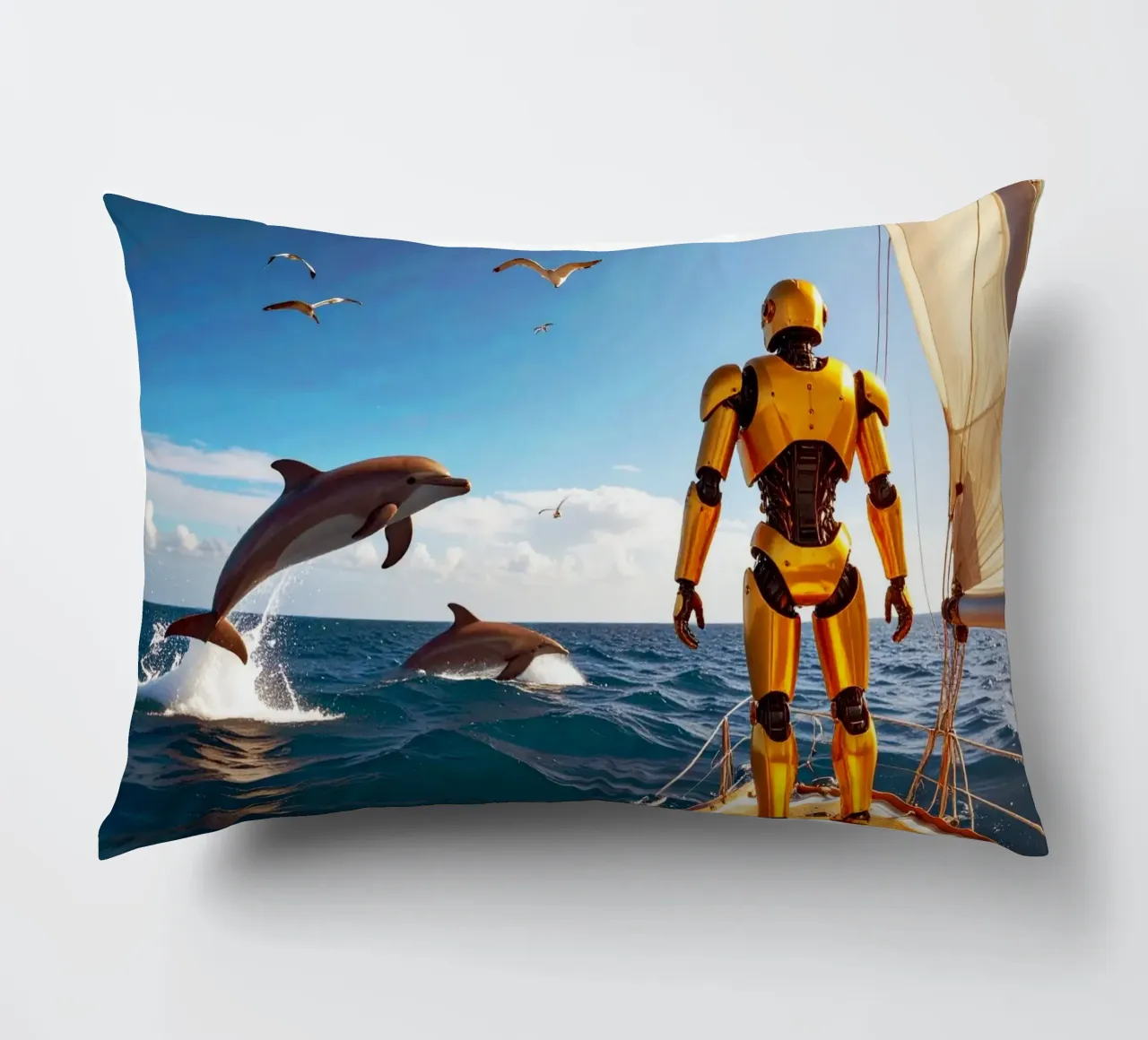 ROBOT SUR UN VOILIER. cuscino da Thierry vobmann photography